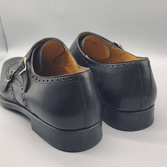 Magnanni  mens shoes Yuma Wingtip Double Strap Monk Brogue Black  US 14/ 47 NEW main image 12